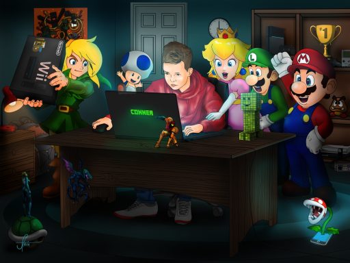 Illustration, Gamer